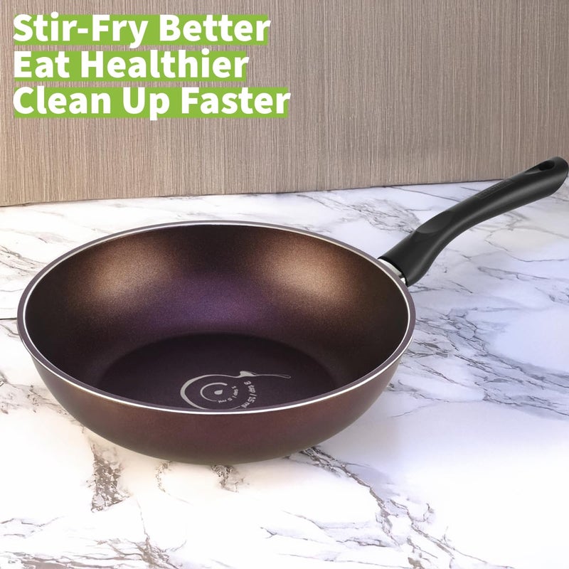 TECHEF - Art Pan 12" Wok/Stir-Fry Pan, Coated 5 times with Teflon Select Non-Stick Coating (PFOA Free) - Made in Korea - Image 2